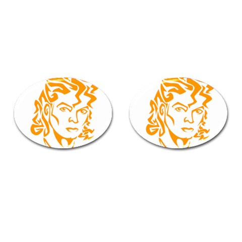 Michael Jackson Cufflinks (Oval) from ArtsNow.com Front(Pair)