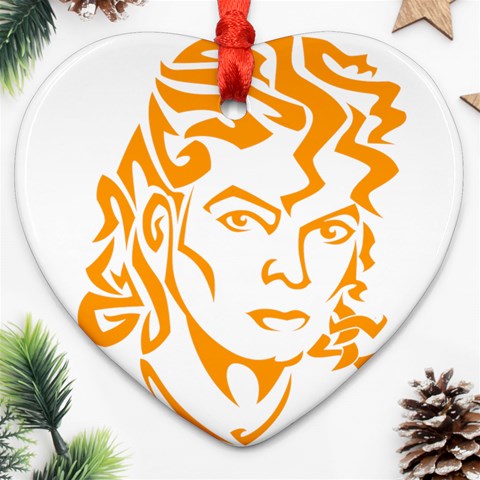 Michael Jackson Heart Ornament (Two Sides) from ArtsNow.com Front