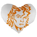 Michael Jackson Large 19  Premium Heart Shape Cushion