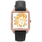 Michael Jackson Rose Gold Leather Watch 