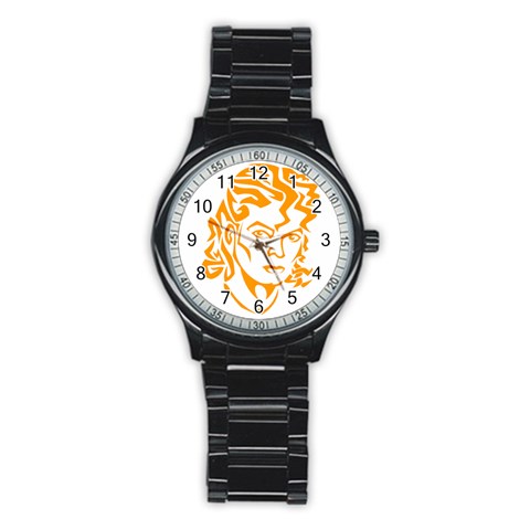 Michael Jackson Stainless Steel Round Watch from ArtsNow.com Front
