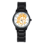 Michael Jackson Stainless Steel Round Watch