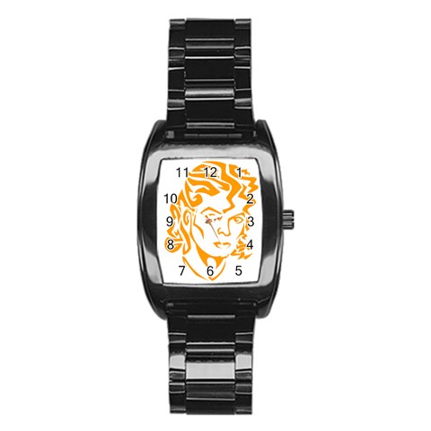 Michael Jackson Stainless Steel Barrel Watch from ArtsNow.com Front
