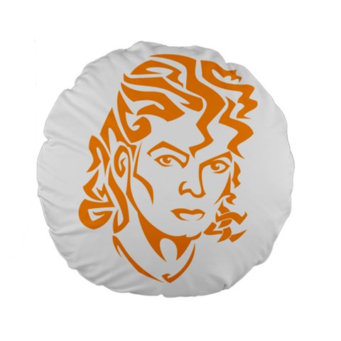 Michael Jackson Standard 15  Premium Flano Round Cushion  from ArtsNow.com Front