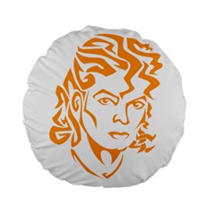 Michael Jackson Standard 15  Premium Flano Round Cushion  from ArtsNow.com Back