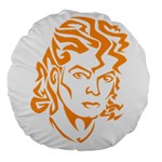 Michael Jackson Large 18  Premium Flano Round Cushion 