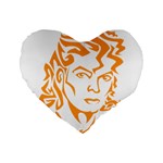 Michael Jackson Standard 16  Premium Flano Heart Shape Cushion 