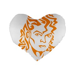 Michael Jackson Standard 16  Premium Flano Heart Shape Cushion  from ArtsNow.com Back