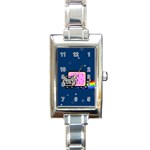 Nyan Cat Rectangle Italian Charm Watch