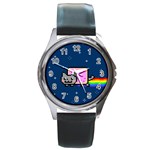 Nyan Cat Round Metal Watch