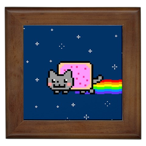 Nyan Cat Framed Tile from ArtsNow.com Front