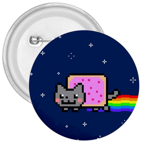Nyan Cat 3  Button from ArtsNow.com Front