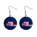 Nyan Cat 1  Button Earrings