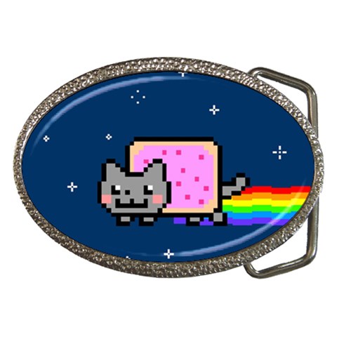 Nyan Cat Belt Buckle from ArtsNow.com Front