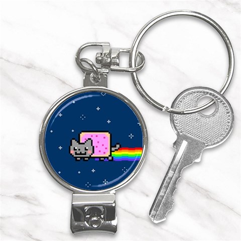 Nyan Cat Nail Clippers Key Chain from ArtsNow.com Front