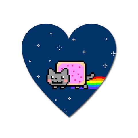 Nyan Cat Magnet (Heart) from ArtsNow.com Front