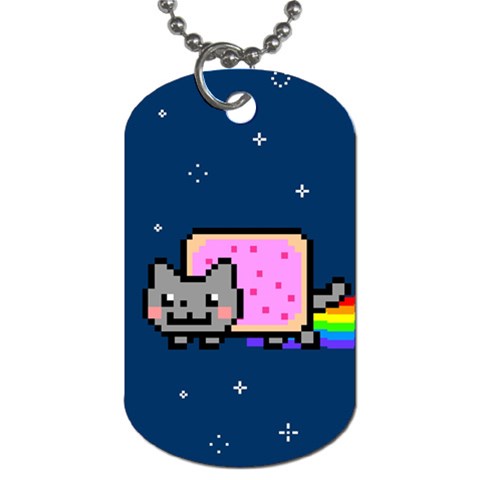 Nyan Cat Dog Tag (One Side) from ArtsNow.com Front