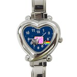Nyan Cat Heart Italian Charm Watch