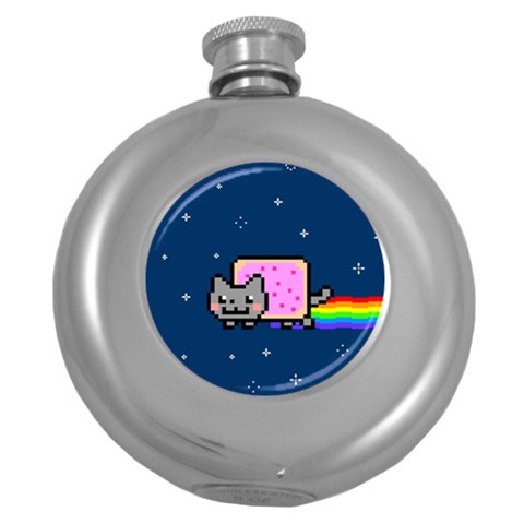 Nyan Cat Hip Flask (5 oz) from ArtsNow.com Front