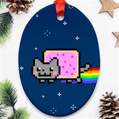Nyan Cat Oval Ornament (Two Sides) from ArtsNow.com Back
