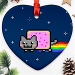 Nyan Cat Heart Ornament (Two Sides)