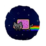 Nyan Cat Standard 15  Premium Round Cushion 