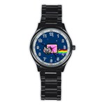 Nyan Cat Stainless Steel Round Watch