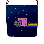 Nyan Cat Flap Closure Messenger Bag (L)