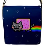 Nyan Cat Flap Closure Messenger Bag (S)