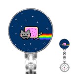 Nyan Cat Stainless Steel Nurses Watch