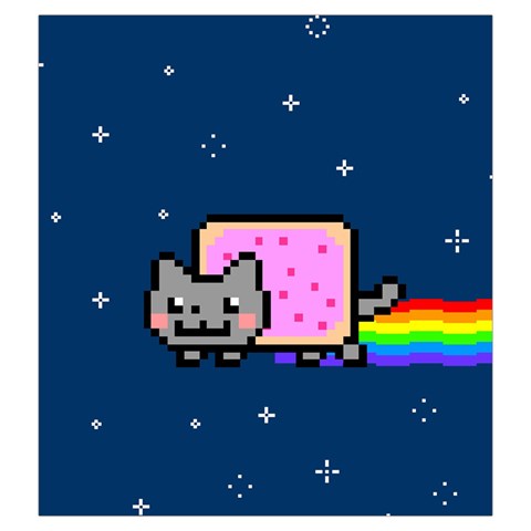 Nyan Cat Drawstring Pouch (Large) from ArtsNow.com Front
