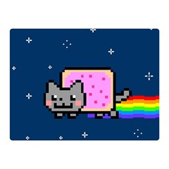 Nyan Cat Double Sided Flano Blanket (Mini) from ArtsNow.com 35 x27  Blanket Front