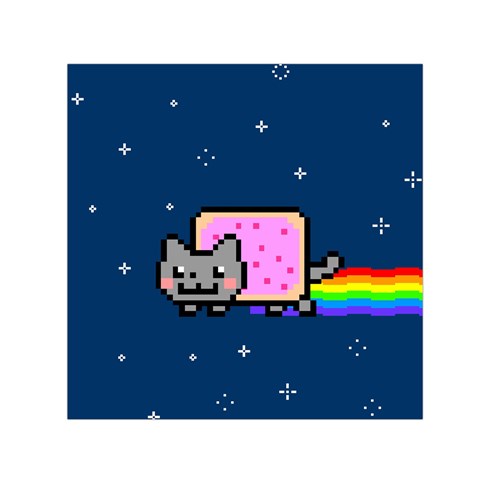 Nyan Cat Small Satin Scarf (Square) from ArtsNow.com Front