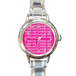 1 800 1 800 1800 Hotline Bling Round Italian Charm Watch