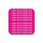 1 800 1 800 1800 Hotline Bling Rubber Square Coaster (4 pack)
