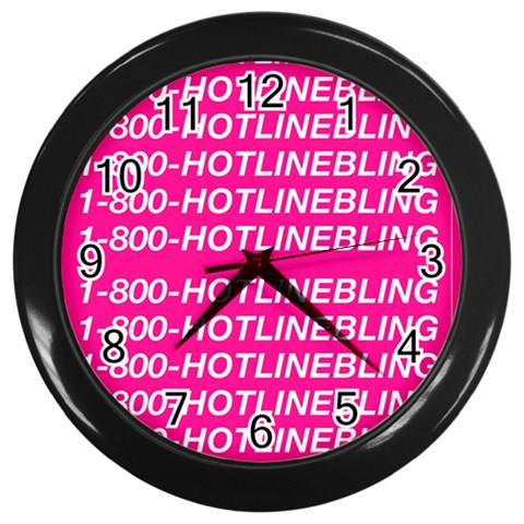 1 800 1 800 1800 Hotline Bling Wall Clock (Black) from ArtsNow.com Front