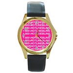 1 800 1 800 1800 Hotline Bling Round Gold Metal Watch