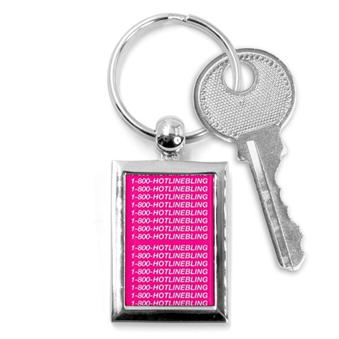 1 800 1 800 1800 Hotline Bling Key Chain (Rectangle) from ArtsNow.com Front