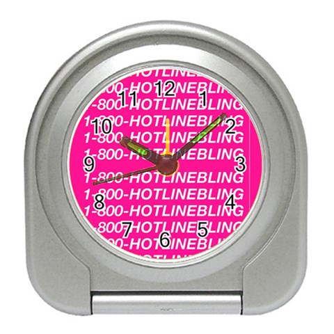 1 800 1 800 1800 Hotline Bling Travel Alarm Clock from ArtsNow.com Front