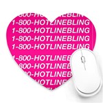 1 800 1 800 1800 Hotline Bling Heart Mousepad
