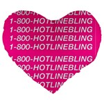 1 800 1 800 1800 Hotline Bling Large 19  Premium Flano Heart Shape Cushion