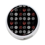Digital Art Dark Pattern Abstract Orange Black White Twenty One Pilots 4-Port USB Hub (Two Sides)