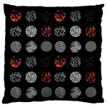 Digital Art Dark Pattern Abstract Orange Black White Twenty One Pilots Large Cushion Case (Two Sides)