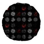 Digital Art Dark Pattern Abstract Orange Black White Twenty One Pilots Large 18  Premium Round Cushion 