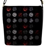 Digital Art Dark Pattern Abstract Orange Black White Twenty One Pilots Flap Closure Messenger Bag (S)