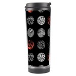 Digital Art Dark Pattern Abstract Orange Black White Twenty One Pilots Travel Tumbler