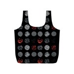 Digital Art Dark Pattern Abstract Orange Black White Twenty One Pilots Full Print Recycle Bag (S)