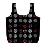 Digital Art Dark Pattern Abstract Orange Black White Twenty One Pilots Full Print Recycle Bag (L)