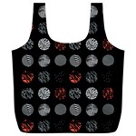 Digital Art Dark Pattern Abstract Orange Black White Twenty One Pilots Full Print Recycle Bag (XL)