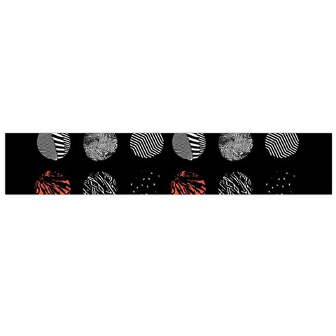 Digital Art Dark Pattern Abstract Orange Black White Twenty One Pilots Flano Scarf (Large) from ArtsNow.com Front